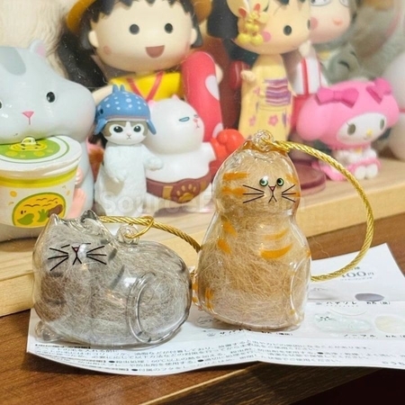 可愛小貓透明毛髮收納盒