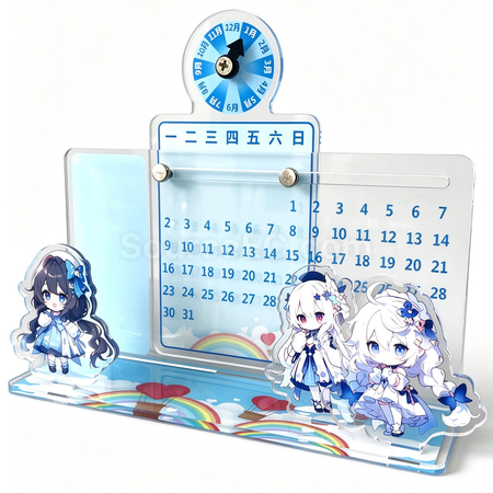 禮品訂造亞加力滑動萬年曆紀念品