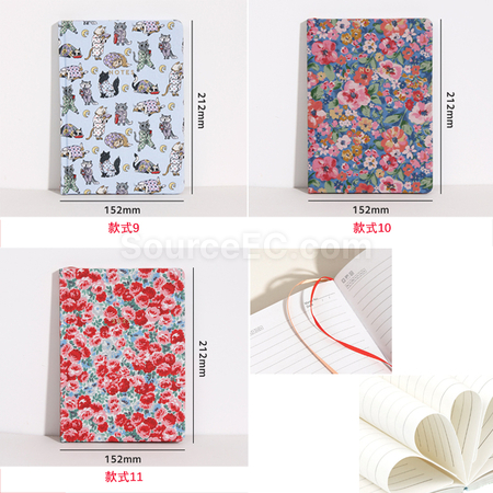禮品訂造A5布藝碎花筆記本紀念品