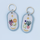 訂製全刺繡異型鎖匙扣掛件